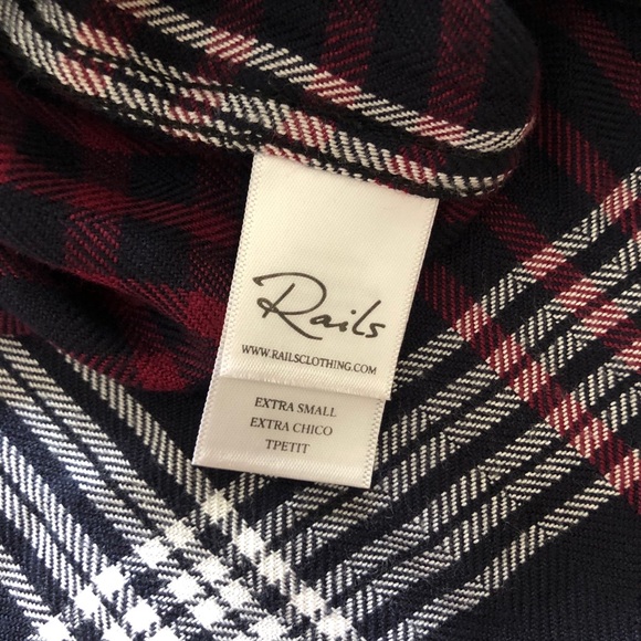 Rails Hunter Navy Merlot Plaid Button Down - Picture 10 of 11
